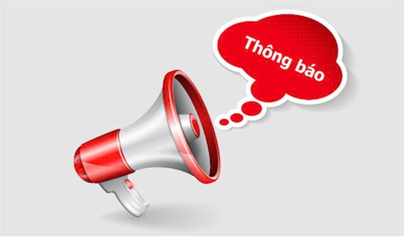 Thông báo về việc cái đặt phần mềm trên máy tính